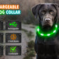USB Rechargeable Luminous Collar Adjustable Led Glowing Dog Collar for Large Small Dogs Cat Night Light Collar Pet Safety Harnes - WTN Essentials 