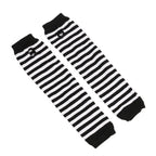 Winter Warm Long Sleeves Gloves for Man Women Fingerless Stripe Hip-Hop Knitted Elbow Mittens Elastic Outdoor Warmer Arm