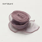 10Yards/Roll Chiffon Silk Ribbon Organza Satin For DIY Craft Gift Wrapping Decoration Wedding Bouquets Wreath Sewing Supplies
