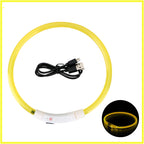 USB Rechargeable Luminous Collar Adjustable Led Glowing Dog Collar for Large Small Dogs Cat Night Light Collar Pet Safety Harnes - WTN Essentials 
