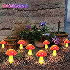 Solar Outdoor Lights, Cute Garden Mushroom Outdoor Decorative Pile String Lights, Solar Waterproof Outdoor Lights