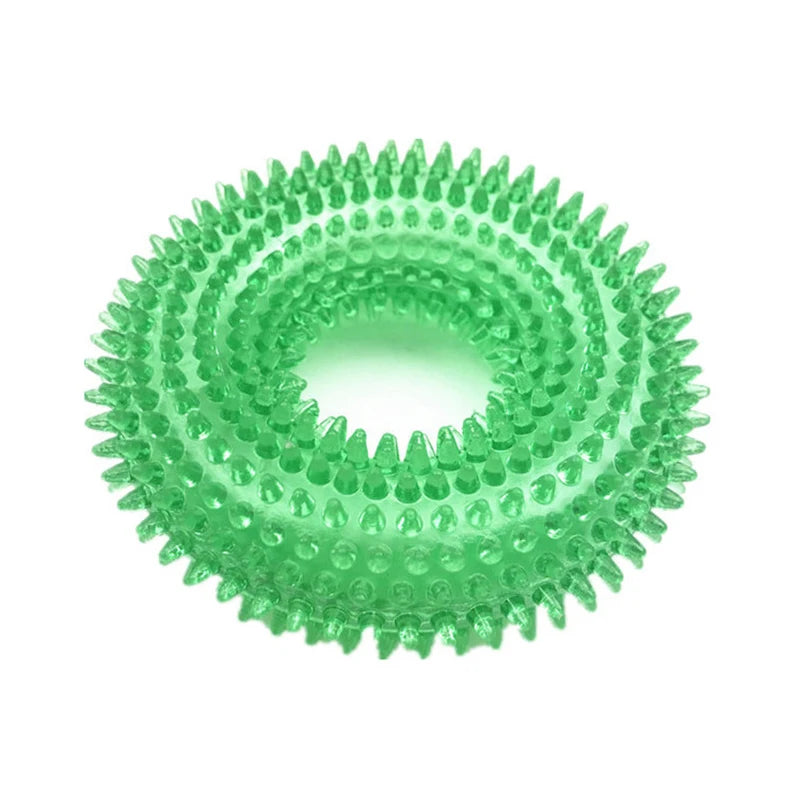 Squeaky Pet Dog Interactive Chew Toy Puppy Bite Resistant Thorn Barbed Tooth Cleaning Toy TPR Molar Chew Toys for Dogs - WTN Essentials 