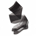 Large Size 8D Eye Cut Cuban Heel Back Seam Thigh High Stockings Women Sexy Ultrathin Transparent Foot Shaped Party Club Medias