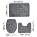 3-Piece Solid Color Bathroom Mat Set – Water-Absorbing & Non-Slip
