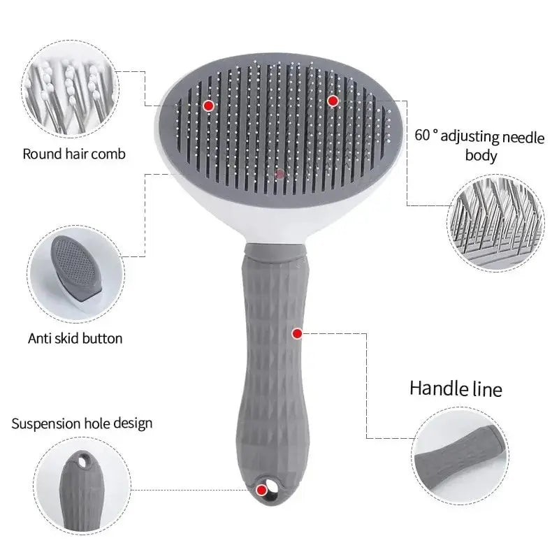Pet Dog Brush Cat Comb Self Cleaning Pet Hair Remover Brush For Dogs Cats Grooming Tools Pets Dematting Comb Dogs Accessories - WTN Essentials 