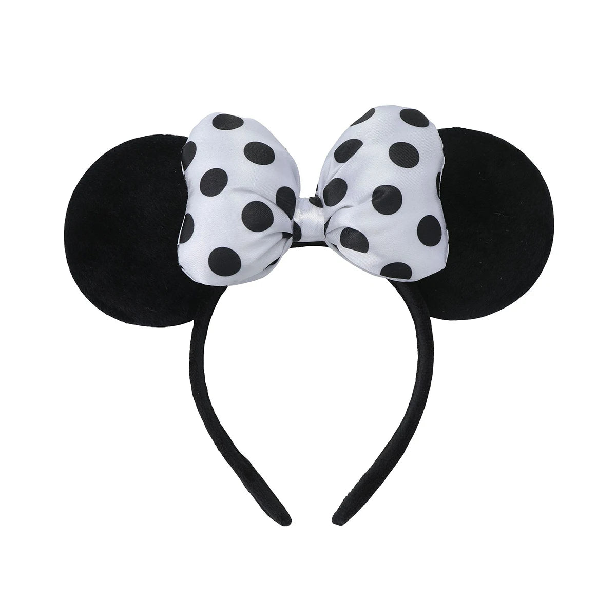 1Pc Mouse Ears Headband Polka Dot Satin Bow Mini Ears Hairband for Halloween Birthday Party Cosplay Costume Hair Accessories