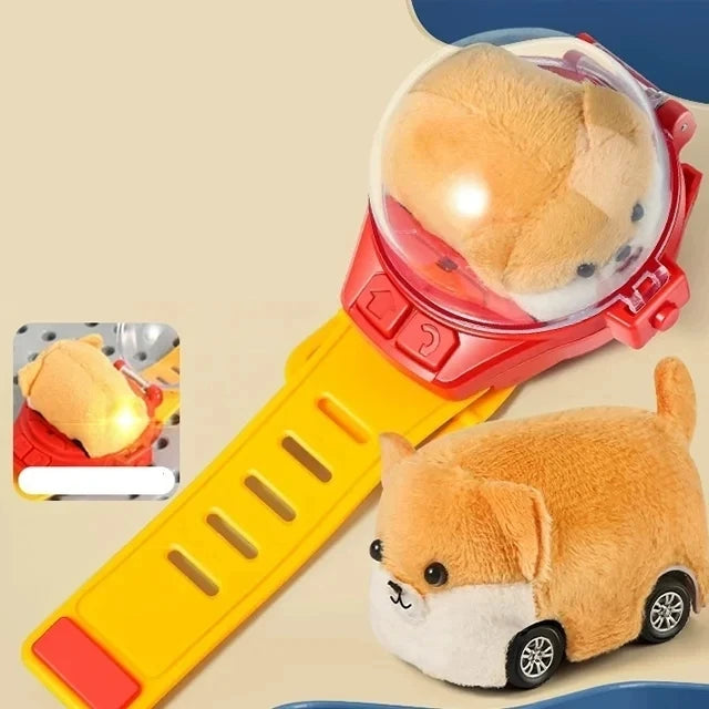 Children Mini RC Car Watch Toys With LED Lights 2.4G Watch Rabbit Dog Crab Racing  RC Car Girls Boys Birthday Gift Toys