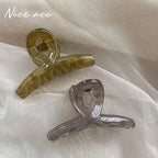 4pcs mini cute claw clip small girl hair claw semi transparent bangs side clip small shark clip women's hair accessory