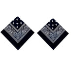 1-4Pcs Fashion Hip Hop Cotton Bandana Square Scarf 54cm*54cm Black Red Paisley Headband Printed For Women/Men/Boys/Girls