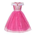 Girls Princess Dress Kids Elsa Anna Snow White Aurora Belle Rapunzel Peach Halloween Costume Children Birthday Party Clothes