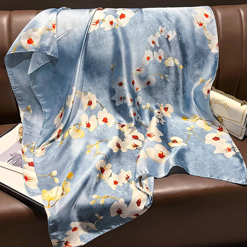 Spring Scarf Women's Luxury Design Polyester Material Smooth Scarf Soft Shawl Beach Scarf