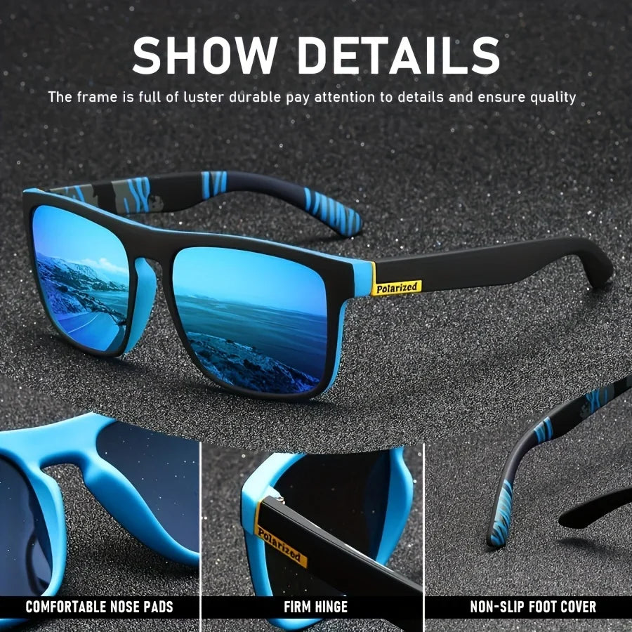 Vintage Square Polarized UV400 Sunglasses for Men & Women