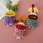Funny Crochet Sausage Mouth Keychain Key Holder Pouch