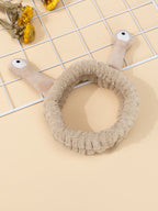 Cute Animal Ears Headbands with Fluffy Ball Soft Coral Fleece Elastic Hair Band For Women Washing Face Makeup Cosmetic