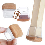 16PCS Silicone Chair Leg Caps Non-Slip Prevent Scratches Silent  Hardwood Floor Protector Waterproof Felt Furniture Feet Pad