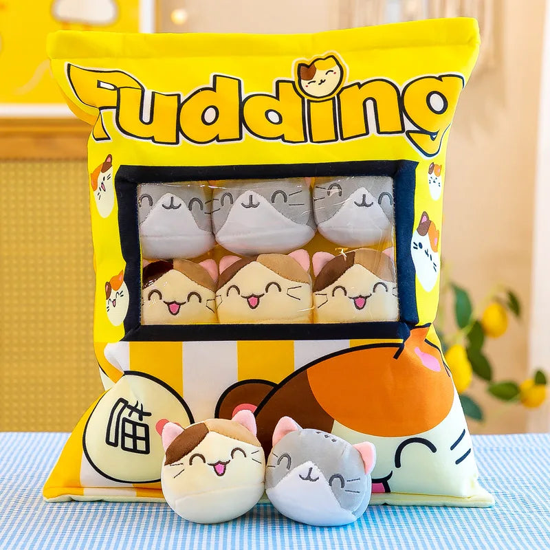 Cartoon a bag of snacks doll throw pillow Internet celebrity ins snack bag plush toy creative office pillow Lovely holiday gift
