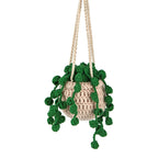 KRABALL Crochet Hanging Plant Kit With Instruction Easy Hand Knitting Yarn Ball Thread Needles Hooks Knit Tools Accessories Set