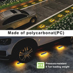 5 Years Lifespan Solar LED Step Lights Waterproof IP68 Outdoor LED Deck Lights Auto ON OFF for Stairs Driveway Deck Walkway Dock