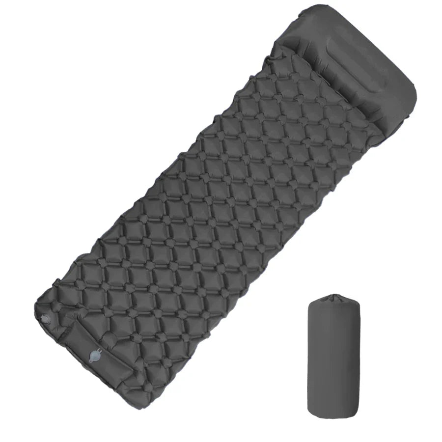 Ultralight Inflatable Camping Sleeping Pad with Built-In Pump & Pillow for Hiking