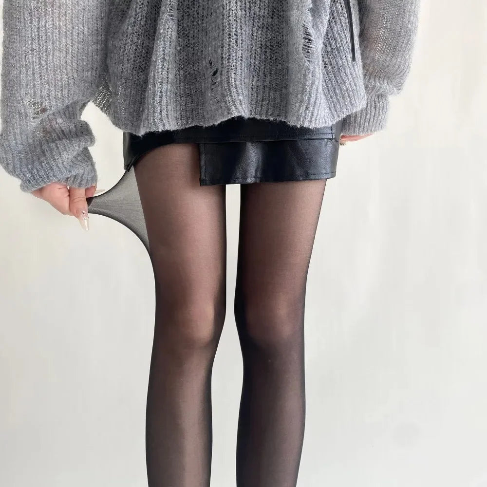 Blue Green Ultra-thin Nylon Thigh High Stockings Pantyhoses Women Sexy Women Tights Velvet Sexy Lingeries Hosiery Body Stockings