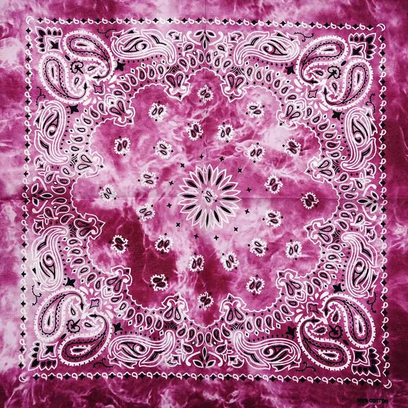 New Fashion Hip Hop 100% Cotton Bandana Square Scarf Gradient Color Paisley Headband Printed For Women/Men/Boys/Girls