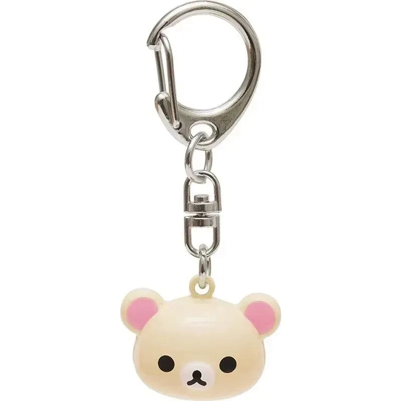 Kawaii Rilakkuma Easy Bear Keyrings Lazybear Doll Keychains Bag Clothing Puller Phone Rope Necklace Accessories Pendants Gift