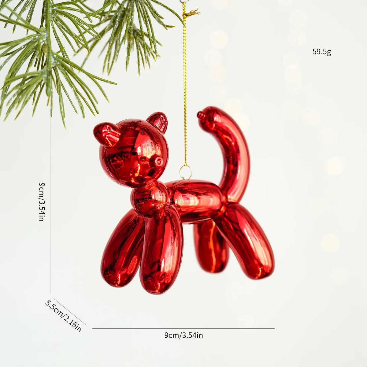 Christmas Atmosphere Balloon Dog Small Pendant Christmas Tree Snowflake House Pendant Small Ornament Wreath Accessory