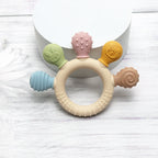 Multicolor Hand-Shaped Silicone Baby Teether – Sensory Chew Beads for Teething Relief & Anxiety, 0-12 Months