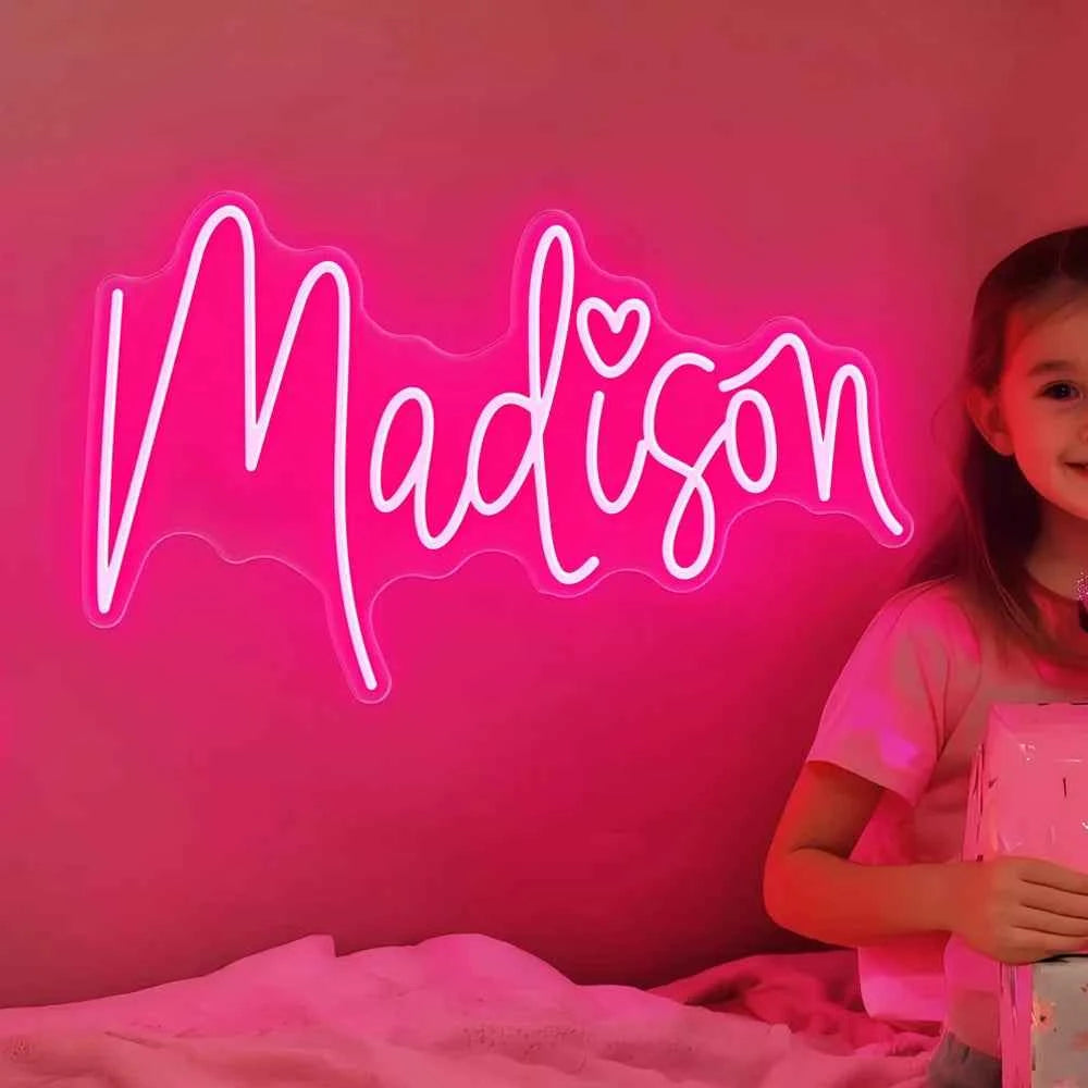 Custom Name Neon Sign Teenage Girls Birthday Gifts Personalized Neon LED Name Sign USB Dimmable LED Neon Wall Decor Light