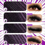 DIY Lash Extension Kit Clusters Individual Eyelashes Kit 9-16mm with Bond and Seal Wispy Natural Mange Lashes