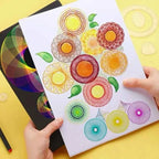 Creative Gears Geometry Spirograph Drawing Stencils Set Painting Template Art Crafts Kids Educational Toy Variety of Flowers