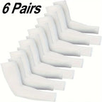 kkjoy 6 Pairs Unisex Cooling Arm Sleeves Compression Breathable Moisture Wicking for Men Women Sports Outdoor UV Protection