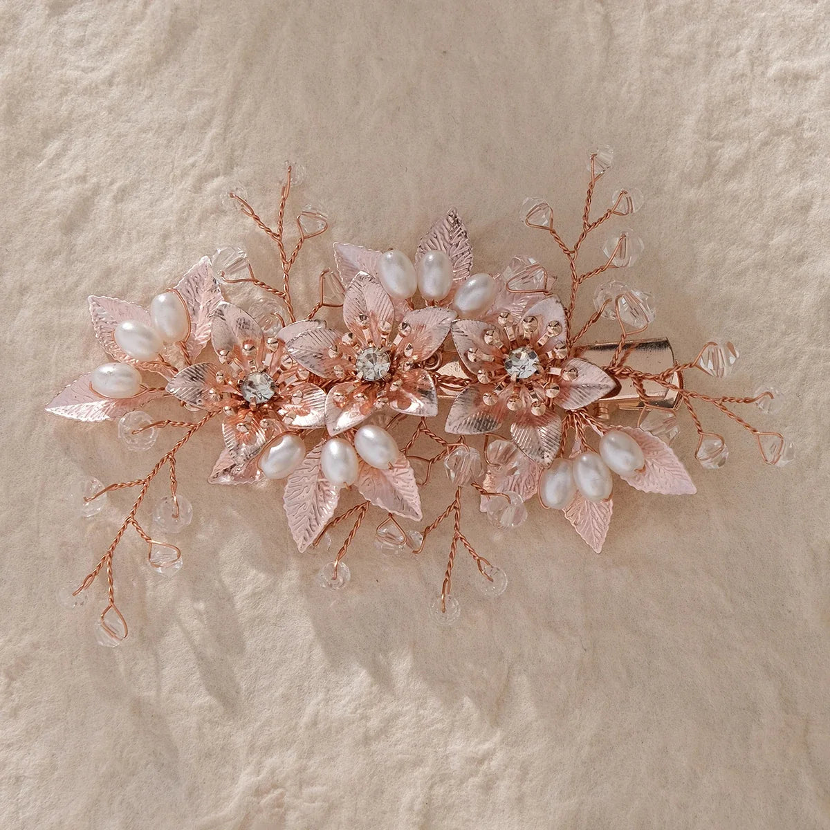 Fashion Pearl Flower Clip Silver Color Hair Combs Wedding Bridal Jewelry Accessories Headpieces For Woman Bride Hair Ornaments