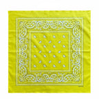 70CM Oversized Hip Hop Amoeba Cashew Cotton Square Bandana Scarf Headband Black Paisley Gifts For Men/Boys/Girls