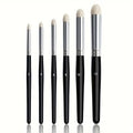 6pcs professional dry brush set with solid wood handle and aluminum collar, suitable for model and character painting