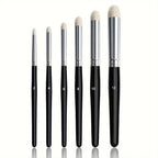 6pcs professional dry brush set with solid wood handle and aluminum collar, suitable for model and character painting