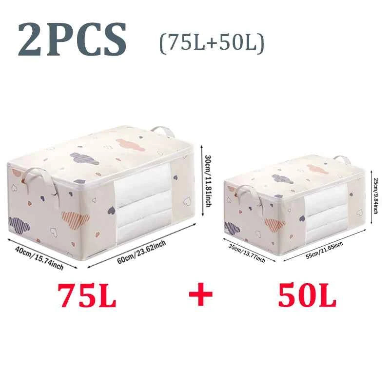 Big Capacity Storage Bag 4/2/1PCS Quilt Clothes Moisture Dust Proof Proof Organizer Duvet Blanket Sorting Bags Luggage Bag