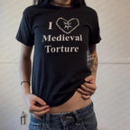Aesthetic Kawaii clothing retro women's 90s cut top women's baby letter T-shirt Y2k fashion casual 2000s top emo girl Harajuku