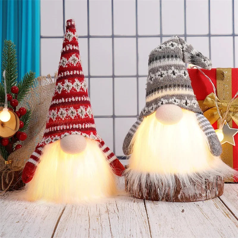 20/30cm LED Faceless Doll Elf Gnome with Lights Christmas Decoration Home Merry Christmas Navidad Children New Year Gift  2025