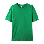 100% Cotton Solid Tshirts Men Woman Short Sleeve Fashion Brand Trend Casual Soft Clothing Tees Customized Products Summer Tops