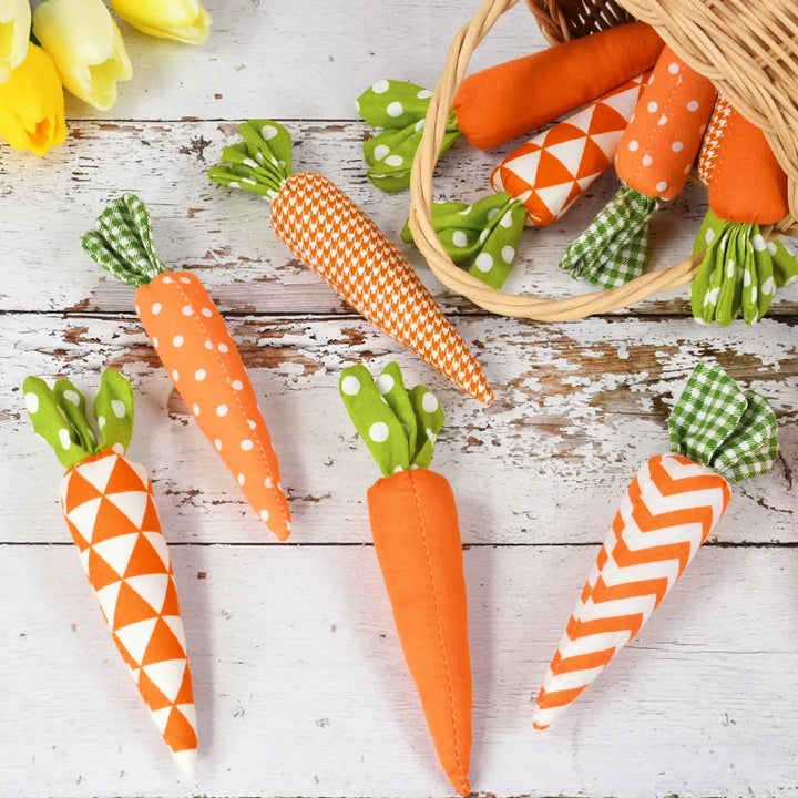 Plush carrot toys used as party favors