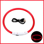 USB Rechargeable Luminous Collar Adjustable Led Glowing Dog Collar for Large Small Dogs Cat Night Light Collar Pet Safety Harnes - WTN Essentials 