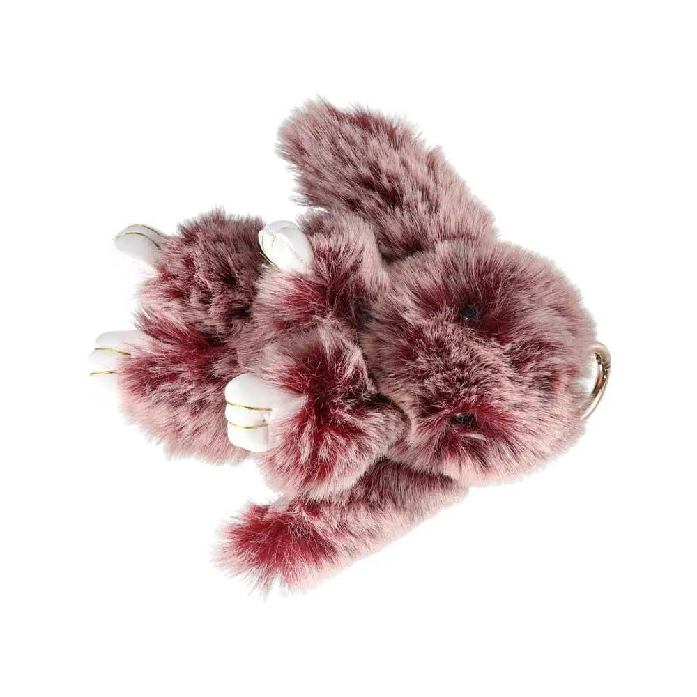 Fluffy Bunny Plush Keychain Cute Rabbit Bag Charm