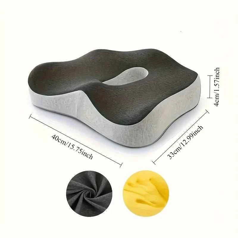 【Ergonomic Office Seat Cushion】3-Zone Memory Foam Lumbar Support Pillow Breathable Posture Corrector for Car Office Wheelchair