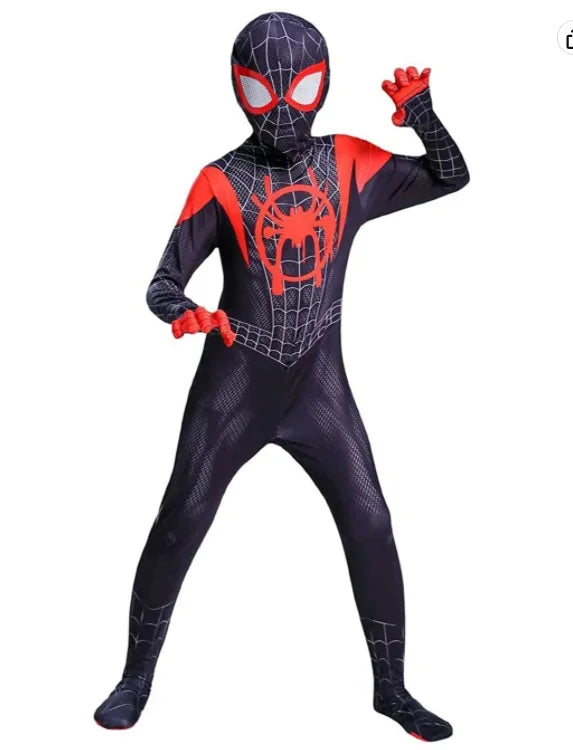 Kids Superhero Spider Costume Spandex Jumpsuit – Cosplay Bodysuit