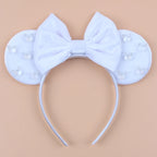New Trendy Mouse Ears Headband 3.3"Velvet For Girls Soft Bow Hairband Halloween Festival Party Trip DIY Hair Accessories Gifts