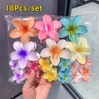 3Pcs/18Pcs Egg Flower Hair Clips Gradient Candy Color Flowers Suitable for Daily Backcombed Ponytail Shark Clip Hair Accessories