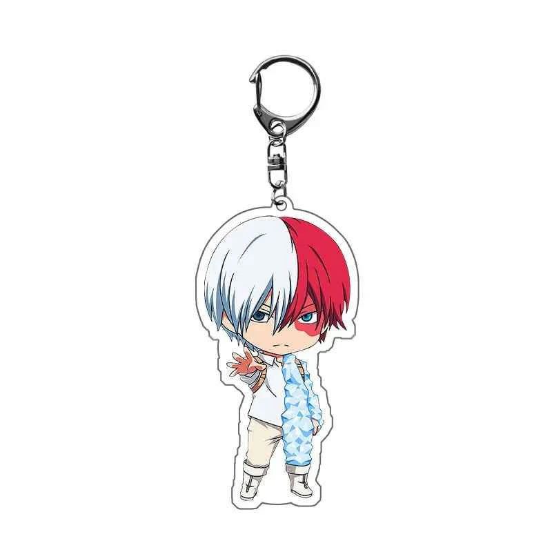 Anime My Hero Academia Keychain Acrylic Men Car Accessories Pendant Cosplay for Women Cute Bag Acrylic KeyRing Gift Trinket Fans