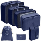 7/8/9/10-Pcs Travel Organizer Packing Cubes Set – Portable Luggage Storage Bags for Clothes, Shoes & Accessories
