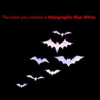 Halloween Car Rearview Mirror Ghost Stickers – Spooky Bat Decals